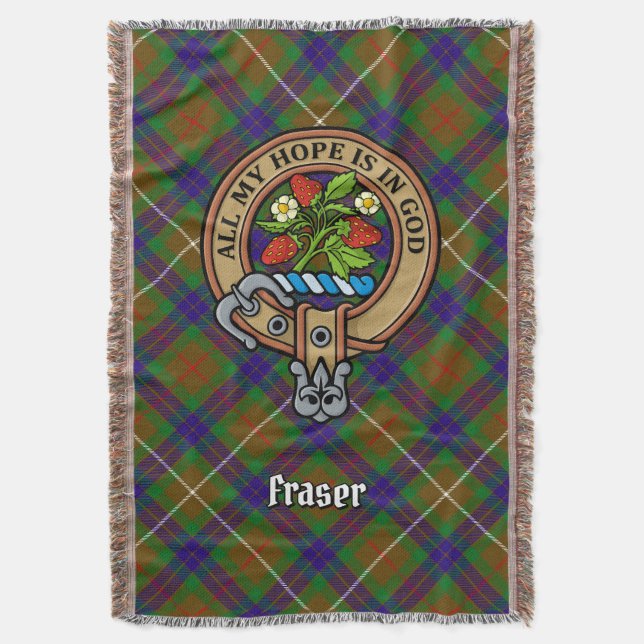 Couverture Cimier du clan Fraser sur tartan de chasse (devant Vertical)