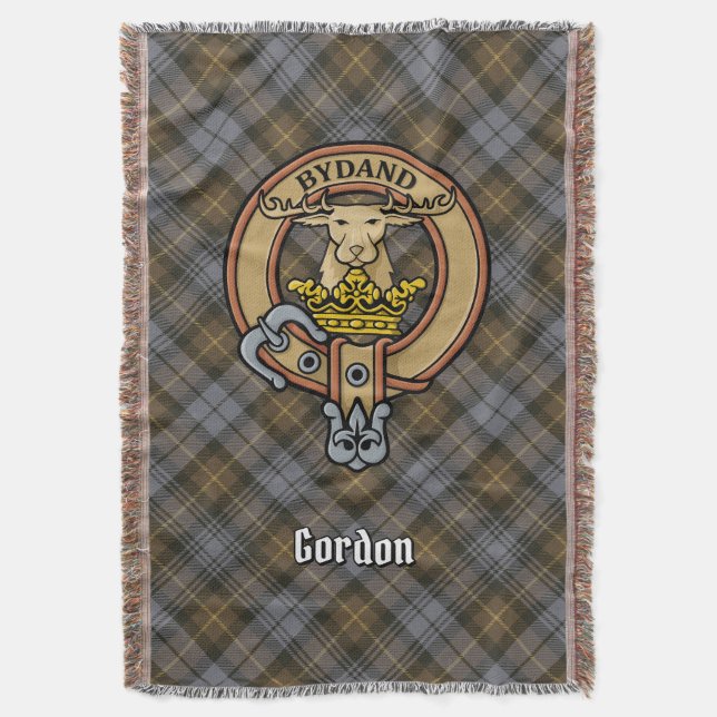 Couverture Cimier du clan Gordon sur tartan patiné (devant Vertical)