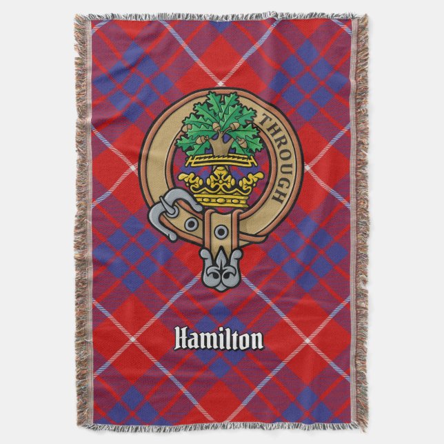 Couverture Cimier du clan Hamilton sur tartan rouge (devant Vertical)