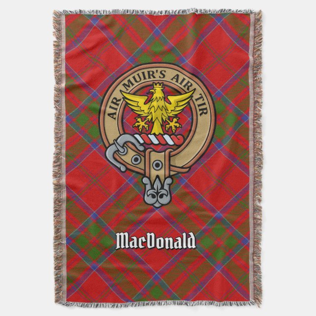 Couverture Cimier du clan MacDonald de Keppoch sur tartan (devant Vertical)