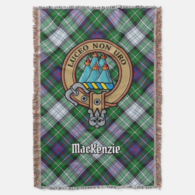 Couverture Cimier du clan MacKenzie sur tartan de robe de soi (devant Vertical)