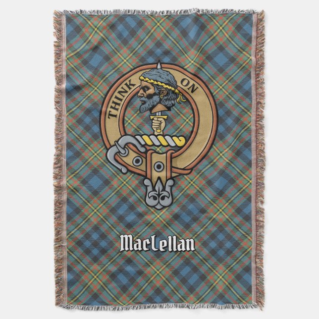 Couverture Cimier du clan MacLellan sur tartan ancien (devant Vertical)