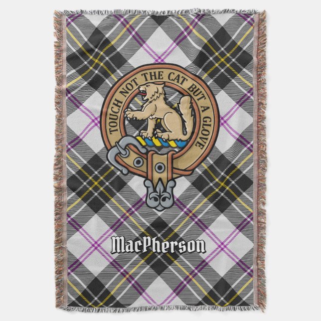 Couverture Cimier du clan MacPherson sur tartan de robe de so (devant Vertical)