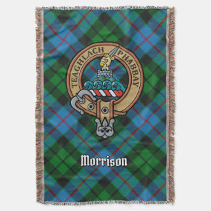 Couverture Cimier du clan Morrison sur tartan de chasse