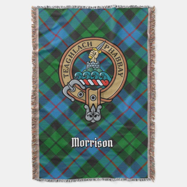 Couverture Cimier du clan Morrison sur tartan de chasse (devant Vertical)