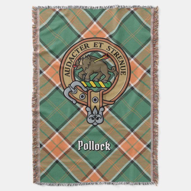 Couverture Cimier du clan Pollock sur tartan (devant Vertical)