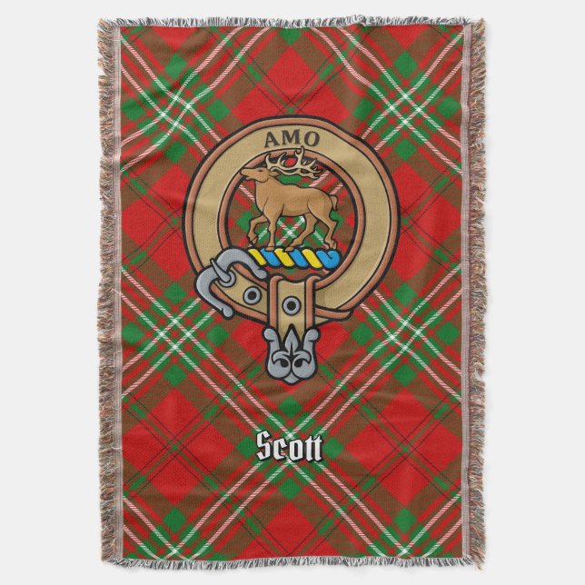 Couverture Cimier du clan Scott sur tartan rouge (devant Vertical)