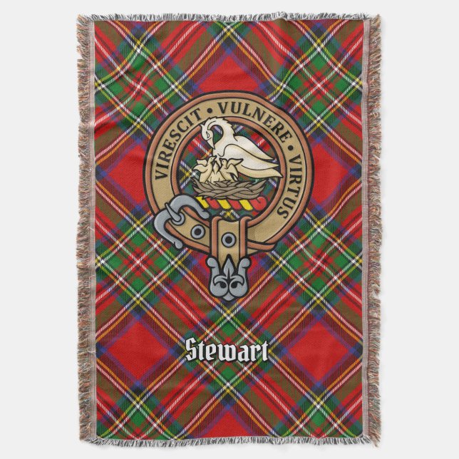 Couverture Cimier du clan Stewart sur tartan royal (devant Vertical)