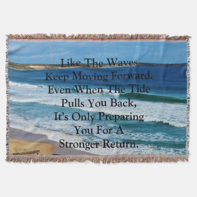 Couverture Citation De Motivation De Plage : Comme Les Vagues (Devant)