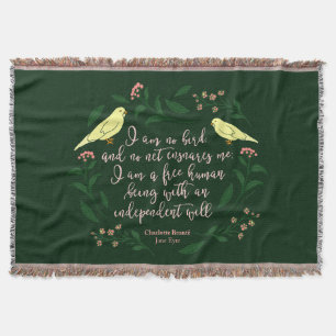 Couverture Citation d'oiseaux floraux verts Jane Eyre Charlot