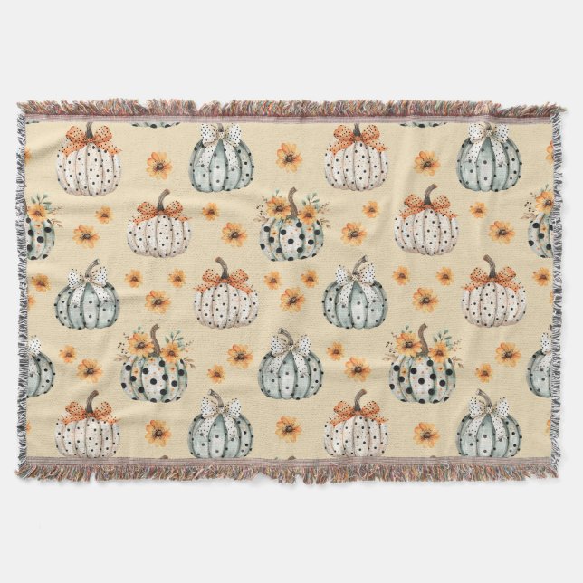 Couverture Citrouille et fleurs élégantes à l'aquarelle  (Devant)