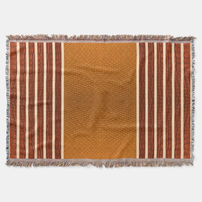 Couverture Citrouille & Rouille Cuir de serpent exotique faux (Devant)