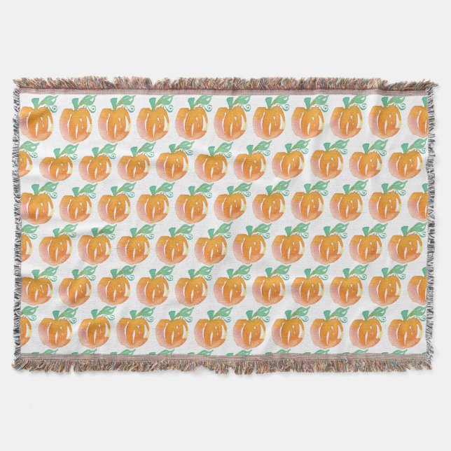 Couverture Citrouilles Aquarelle Automne (Devant)