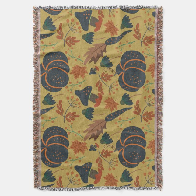 Couverture Citrouilles et carottes motif sans soudure (devant Vertical)