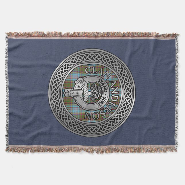 Couverture Clan Anderson Crest & Tartan Knot (Devant)