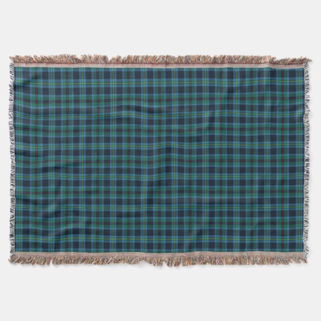 Couverture Clan bleu clair et vert Miller Tartan écossais (Devant)