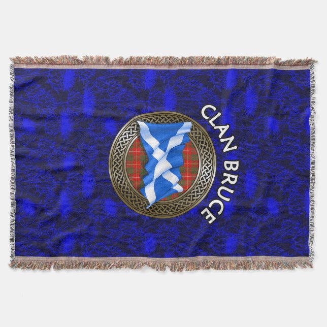 Couverture Clan Bruce Tartan Knot & Flag (Devant)