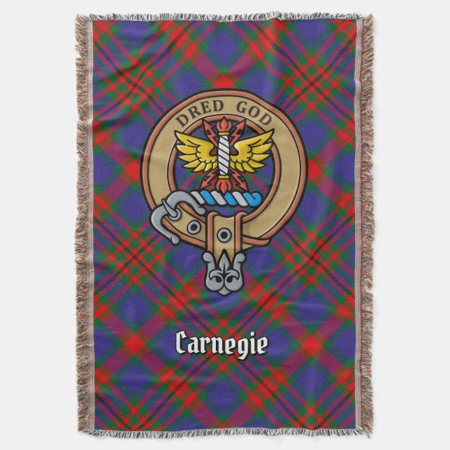 Couverture Clan Carnegie Crête sur Tartan (devant Vertical)