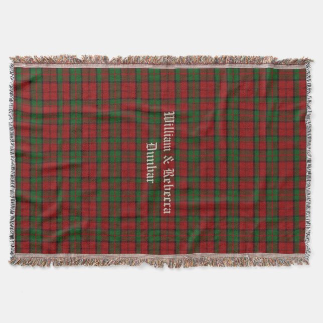 Couverture Clan Dunbar Tartan Plaid Custom Thaillot (Devant)