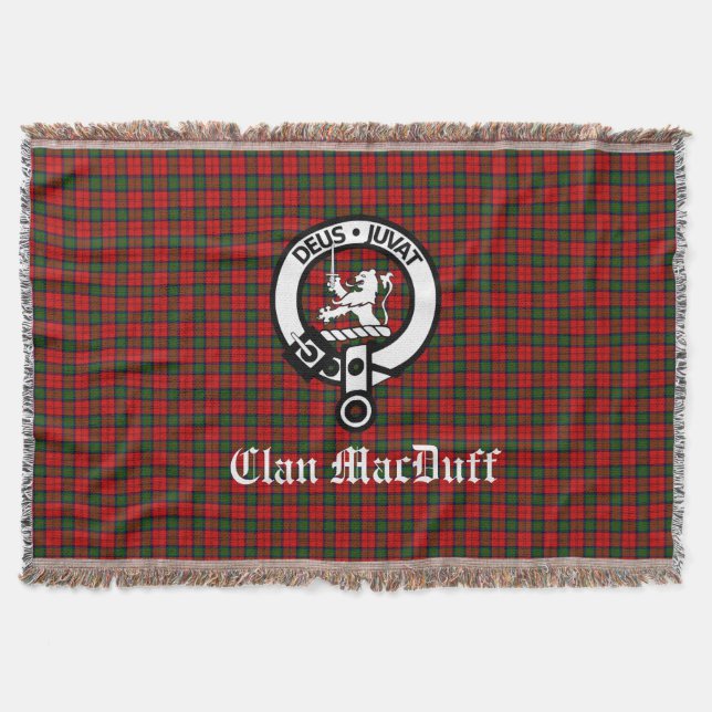 Couverture Clan écossais MacDuff Tartan et Crest Badge (Devant)