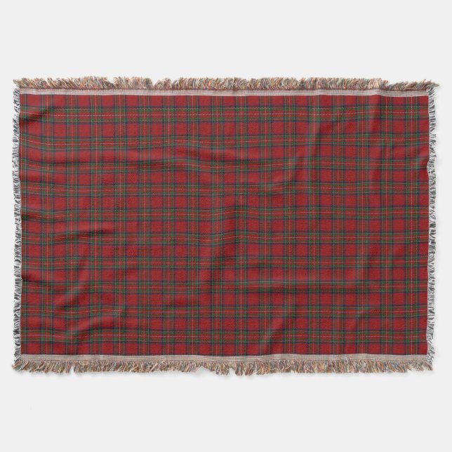 Couverture Clan écossais Stewart Stuart Royal Red Tartan (Devant)