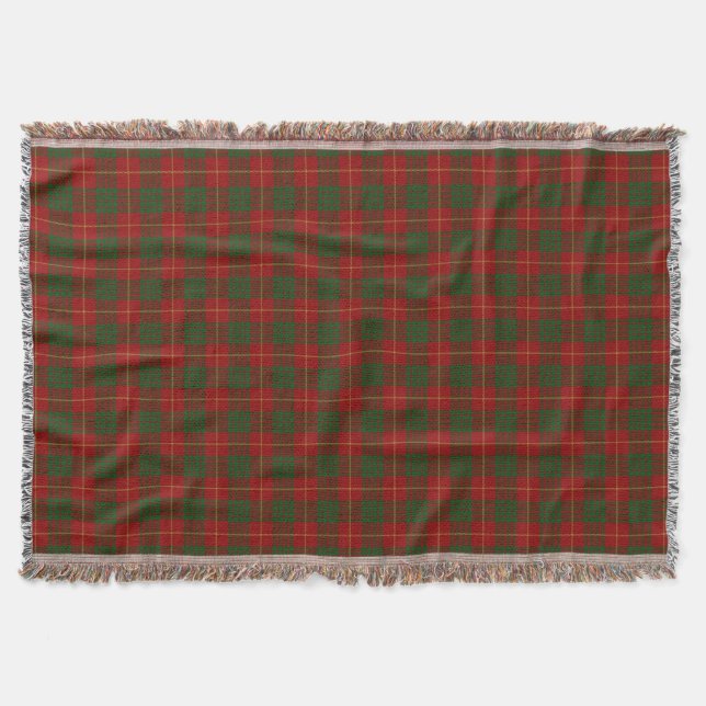 Couverture Clan écossais tartan rouge et vert de Cameron (Devant)