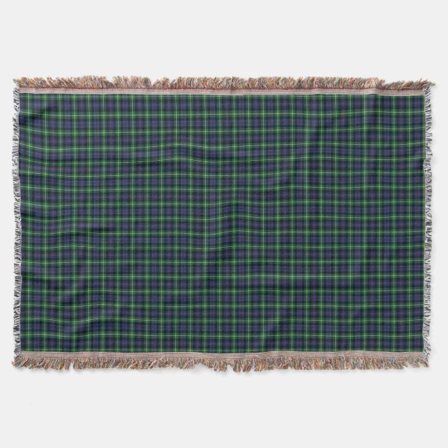 Couverture Clan Farquharson bleu et vert Scottish Plaid (Devant)