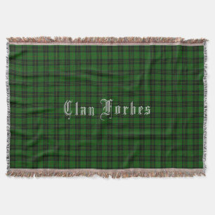 Couverture Clan Forbes Tartan Lance Blanche