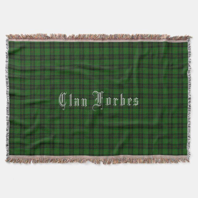 Couverture Clan Forbes Tartan Lance Blanche (Devant)
