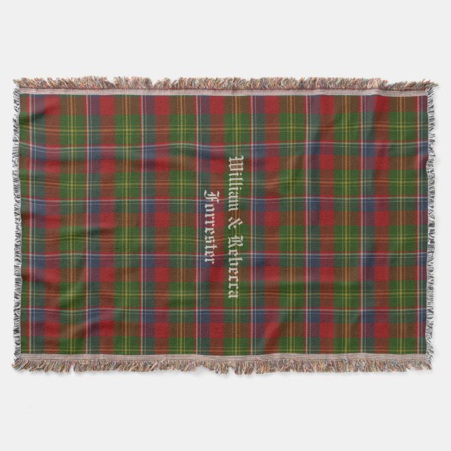 Couverture Clan Forrester Tartan Plaid Custom Thon Blanket (Devant)