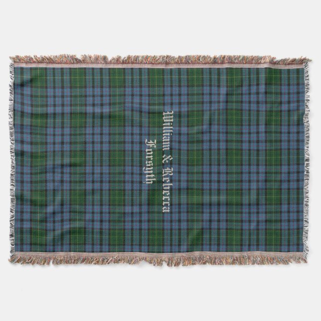Couverture Clan Forsyth Tartan Plaid Custom Thaillot Blanket (Devant)