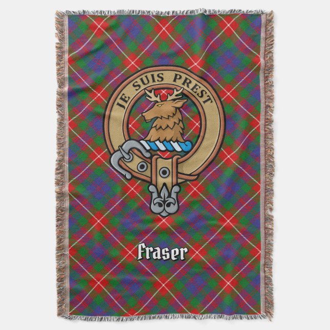 Couverture Clan Fraser de Lovat Crête sur Tartan (devant Vertical)
