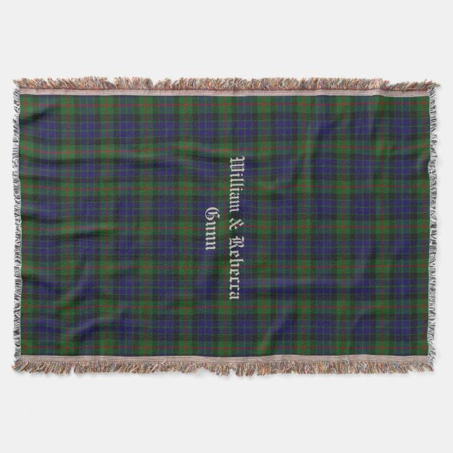 Couverture Clan Gunn Tartan Plaid Custom Thelot (Devant)