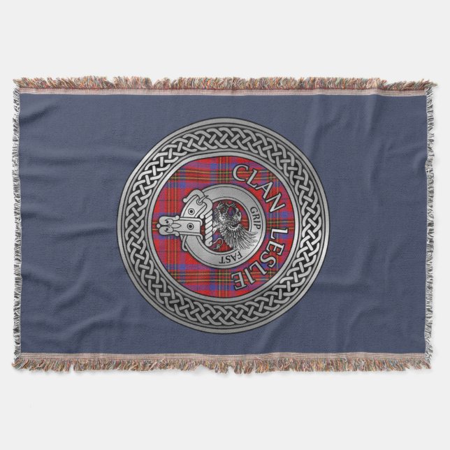 Couverture Clan Leslie Crest & Tartan Knot (Devant)