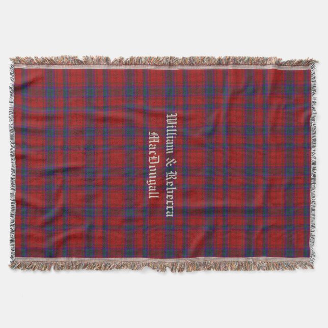 Couverture Clan MacDougall Tartan Plaid Custom Throw Blanket (Devant)