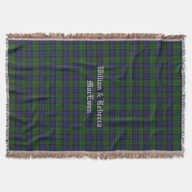 Couverture Clan MacEwen Tartan Plaid Custom Throw Blanket (Devant)