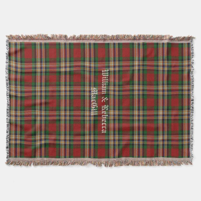 Couverture Clan MacGill Tartan Plaid Custom Throw Blanket (Devant)