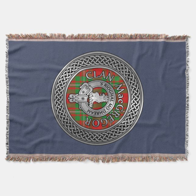 Couverture Clan MacGregor Crest et Tartan Knot (Devant)