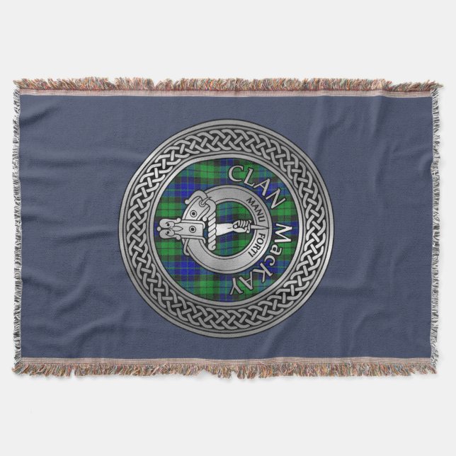 Couverture Clan MacKay Crest & Tartan Knot Throw Blanket (Devant)