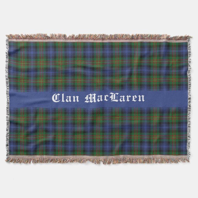 Couverture Clan MacLaren Tartan Plaid personnalisable (Devant)