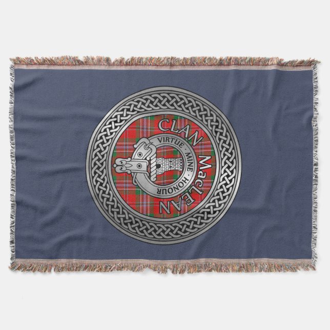 Couverture Clan MacLean Crest & Tartan Knot Throw Blanket (Devant)