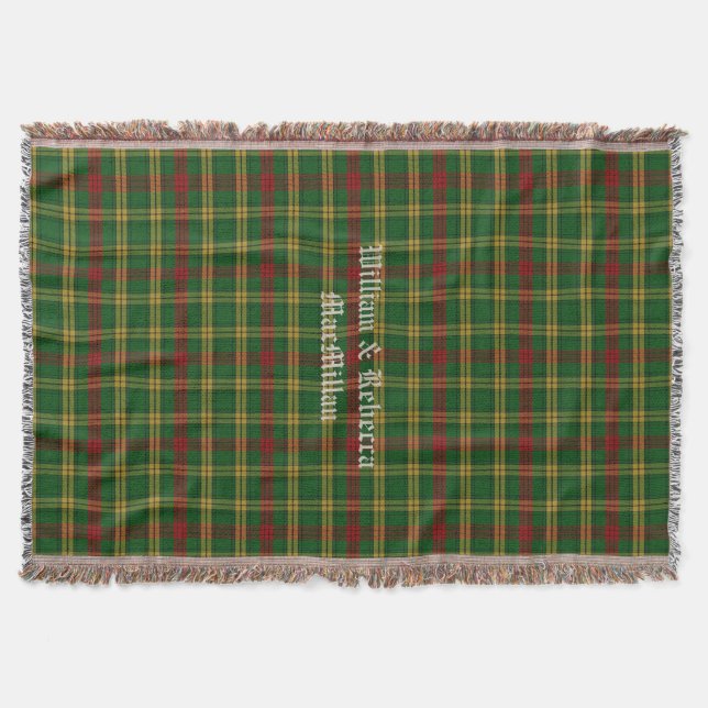 Couverture Clan MacMillan Tartan Plaid Custom Throw Blanket (Devant)