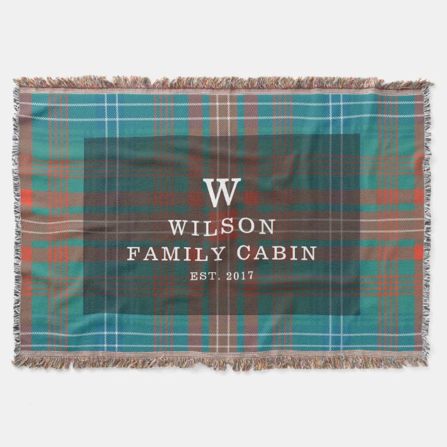 Couverture Clan Plaid Classique Wilson Rustic Tartan (Devant)