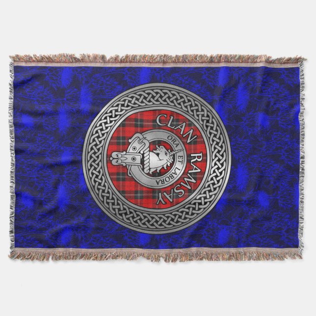 Couverture Clan Ramsay Crest & Tartan Knot (Devant)