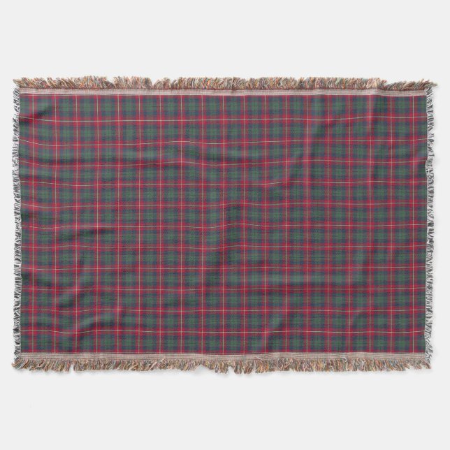 Couverture Clan Robertson Rouge, vert et bleu Tartan (Devant)