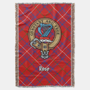Couverture Clan Rose Crête sur Tartan