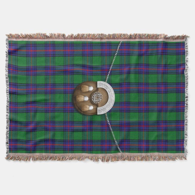 Couverture Clan Shaw Tartan Et Sporran (Devant)