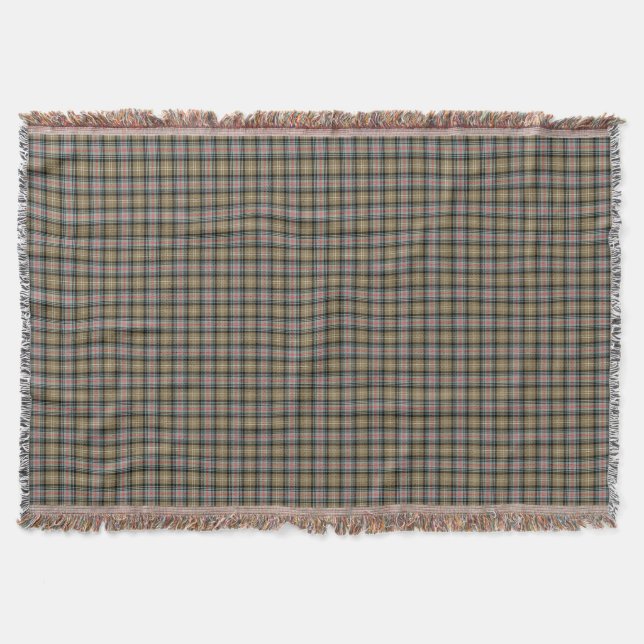 Couverture Clan Sutherland Tan et Black Scottish Tartan (Devant)