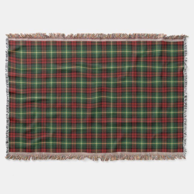 Couverture Clan vert clair et rouge Martin Scottish Plaid (Devant)