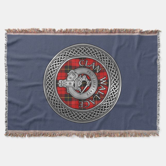 Couverture Clan Wallace Crest et Tartan Knot (Devant)